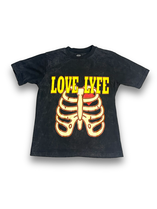 Black Acid Wash LL Tee